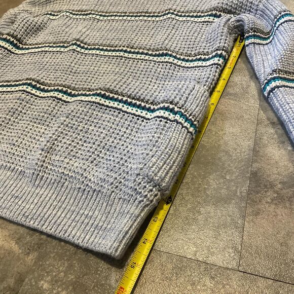 victoria’s secret light blue pinstriped sweater with oversized pockets size xs - Picture 6 of 8